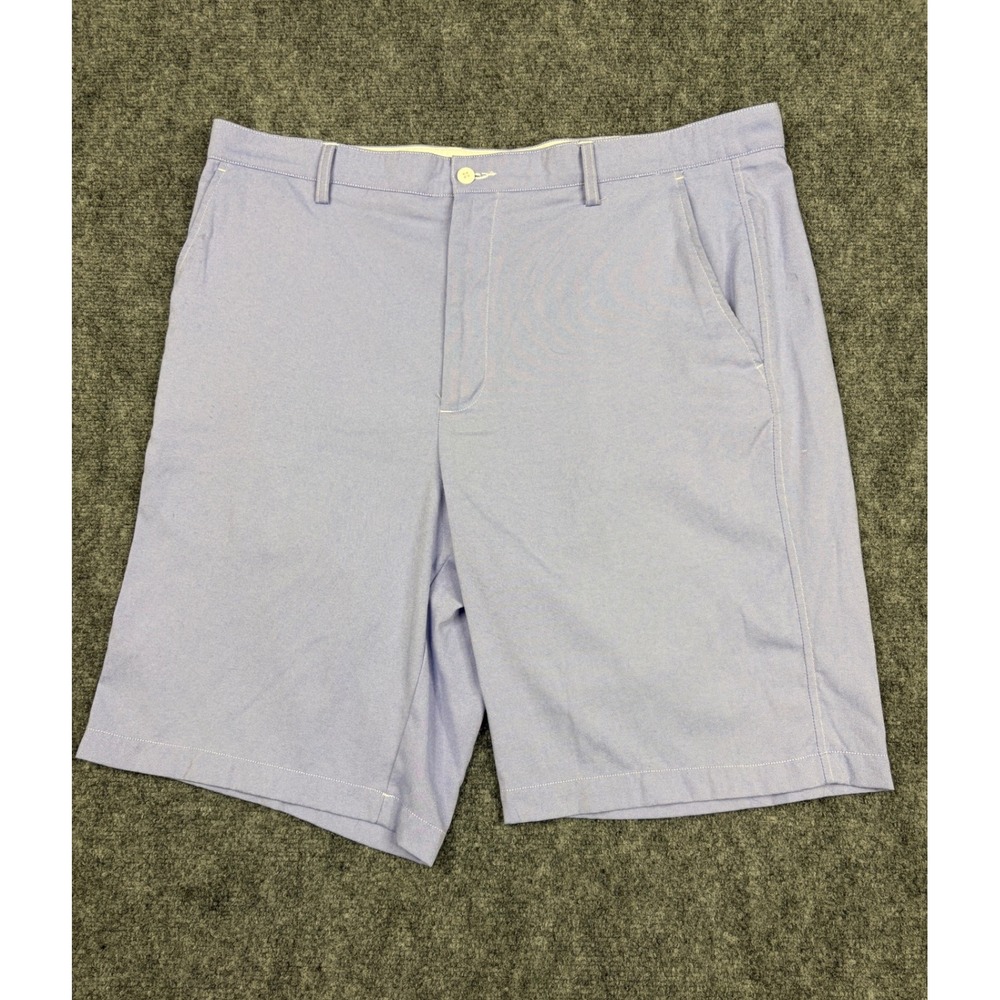 FootJoy Mens Golf Shorts Light Blue W40 Performance Nylon Flat Front FJ Logo